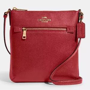 Coach red mini Rowan leather bag
